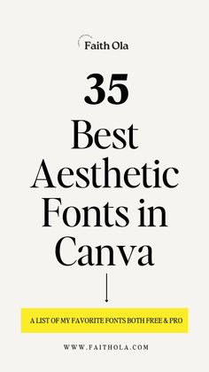 the best aesthetic font in canva