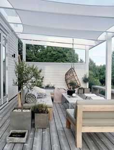 Sunshade over the patio Ombra Pergola, Backyard Seating, Backyard Pergola, Patio Interior