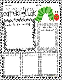 the very hungry caterpillar worksheet for students to practice their writing skills