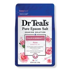 Pure Epsom Salt Soak, Calm & Serenity with Rose Essential Oil - DR TEALS MILK ROSE 3LB EPSOM SOAK 48OZBenefitsMade with Pure Epsom Salt to ease aches and soreness from muscle pains while refreshing skin's appearanceMilk protein softens and nourishes skin while rose essential oil soothes the sensesParaben-free, phthalate-free, and cruelty-free - Pure Epsom Salt Soak, Calm & Serenity with Rose Essential Oil Dr Teals, Epsom Salt Magnesium, Foaming Bath, Rose Essential Oil, Milk Protein, Rose Oil, Bath Soak, Epsom Salt, Bath Salts