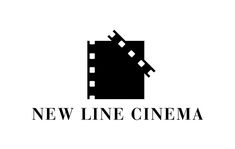 the new line cinema logo is shown in black and white, with squares on it