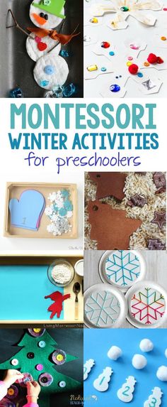 montessori winter activities for preschoolers