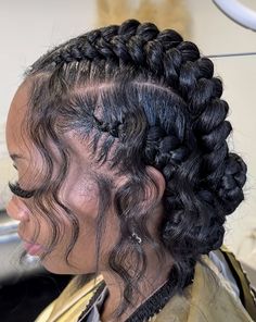 Funky Braids Black Women, Pretty Braided Hairstyles Natural Hair, Two Strand Flat Twist Natural Hair, Messy Butterfly Braids, Braids For Swimming Black Hair, Braided Hairstyles For Black Women Updo, 2 Boho Feed In Braids, Easy Protective Styles For Natural Hair, Fire Hairstyles