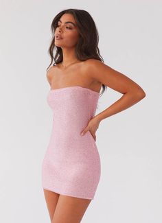 Dance The Night Tube Knit Mini Dress - Pink Dusk – Peppermayo US Cheap Knit Mini Dress, Pink Betty Dress, Sequin Knit, Pink Knit, Diy Sewing Clothes, Hoco Dresses, Knit Mini Dress, Pink Mini Dresses, Tube Dress