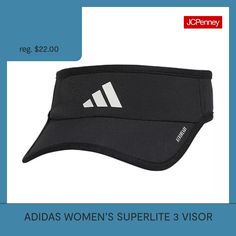 This adidas visor shades your eyes from the sun's glare so you perform at your best. Sleek and lightweight, the visor has a barely-there feel. Plus, the reflective logo makes you easier to spot in low light. This product has reflective elements for design and decoration reasons only. It is not intended or suitable for the use as personal protective equipment ppe (e.g To protect by enhanced visibility) and would not meet mandatory ppe standards.Base Material: 87% Polyester, 13% SpandexCare: Hand… Black Sports Visor With Uv Protection, Sporty Visor With Uv Protection For Sports, Functional Sports Visor With Uv Protection, Sporty Black Visor For Sports, Breathable Black Visor, Black Breathable Visor, Black Breathable Sporty Visor, Elements For Design, Womens Visor