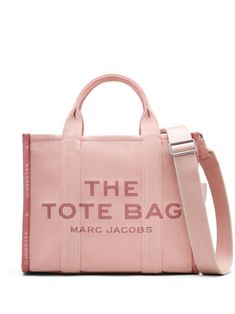 light pink cotton blend jacquard logo motif appliqué logo silver-tone hardware top zip fastening adjustable detachable shoulder strap two top handles main compartment internal zip-fastening pocket multiple internal slip pockets internal logo patch This piece comes complete with a protective dust bag. Pink Tote Bag Marc Jacobs, The Tote Bag Pink, Logo Application, Marc Jacobs Tote, Designer Tote Bags, Medium Sized Bags, Pink Tote Bags, The Medium, Pink Tote