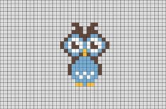 an owl with blue eyes and brown beak is shown in the middle of a graphing sheet