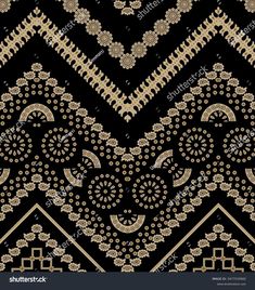 an ornate black and gold background with intricate designs on the edges, in different colors