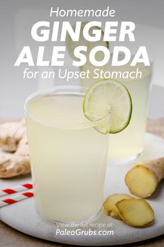 homemade ginger ale soda for an upset stomach