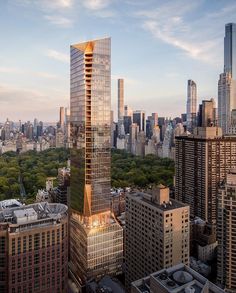 an aerial view of the skyscrapers in new york city