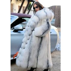 Genuine Fox Fur Coat with Hoodie "Pristine"-Fur coats-Pisani Maura-Native Fox Fur-S fur bust 88cm-Pisani Maura Warm Winter Fashion, Hood Clothes, Cross Fox, Winter Overcoat, Fox Fur Jacket, Fur Hood Coat, Mink Fur Coat, Women Overcoat, Fox Fur Coat