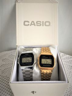 Casio Digital Watch Men, Casio Vintage Watch Men, Casio Vintage Watch Men Outfit, Casio Silver Watch, Silver Casio Watch, Gold Casio Watch, Casio Gold Watch, Vintage Casio Watch