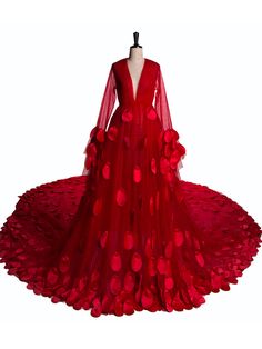 colorful wedding gowns Red Summer Dress For Red Carpet, Red Dress For Red Carpet In Summer, Red Dress For Summer Red Carpet Events, Red Floor-length Summer Gown, Red Floor-length Gown For Spring, Long Red Dress For Party, Red Maternity Dress, Bridal Swimsuit, Silk Bridal Robe