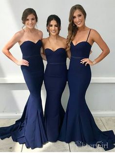 Cheap Navy Blue Mermaid Bridesmaid Dresses Long Sweetheart Formal Dress ARD2082-SheerGirl Long Navy Blue Bridesmaid Dresses, Elegant Mermaid Dress, Mermaid Long Bridesmaid Dresses, Navy Blue Bridesmaids, Bridesmaid Dresses Long, Prom Dresses Long Pink, Mermaid Bridesmaid, Navy Blue Bridesmaid Dresses, Custom Bridesmaid Dress