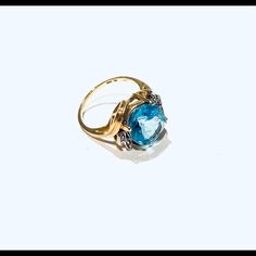 Timeless, Elegant Ring Gold Aquamarine Ring, Aquamarine Ring, Ring Color, Aquamarine Rings, Elegant Ring, Womens Jewelry Rings, Aquamarine, Limited Time, Women Jewelry