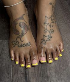 16 Tattoo, Yellow Nail, Gel Toes, Tattoos For Black Skin, Pretty Tattoos For Women