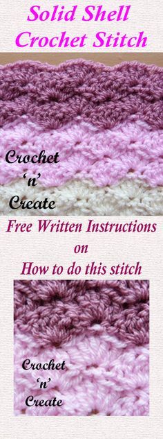 two crochet stitches with the words, how to do this stitch on it