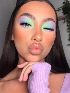 Cute Easter Makeup, Easter Makeup Looks Simple, Easter Eye Makeup, Easter Eyeshadow Looks, Easter Bunny Makeup, Easter Outfit Ideas For Women, Easter Makeup Ideas, Easter Eyeshadow, Pastel Makeup Looks