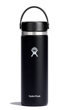 hydro flask water bottle with handle on white background