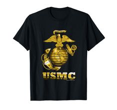 PRICES MAY VARY. Patriotic Design Show off your patriotism Lightweight, Classic fit, Double-needle sleeve and bottom hem Usmc Clothing, Semper Fidelis, Marine Corps, Design Show, Branded T Shirts, Top Styles, Fashion Branding, T-shirt, T Shirts