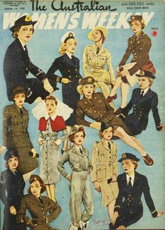 an old magazine cover shows women in uniforms