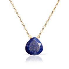 A delicate feminine necklace that is made just to highlight your beauty! We hand-pick a vivid royal blue Lapis Lazuli stone with plenty of Pyrite inclusions across the stone like a speck of gold dust and seamlessly wire that to an elegant yet strong chain in the length of your choice.  MATERIALS: * natural lapis lazuli * 14k Gold * beautiful branded gift box + card about lapis lazuli SIZE: * STONE: 8 x 8 mm * chain: 15" (38cm), 16" (40.5cm) or 18" (45cm) * models wear 16" and 18" necklaces MAKE Feminine Necklace, Lapis Lazuli Jewelry, Lapis Lazuli Necklace, Lapis Lazuli Stone, Rose Gold White, Stone Crystal, Healing Stone, Drop Necklace, Opal Jewelry