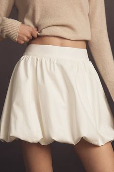 This Brynn Mini Skirt by Reformation features a fitted waistband and a mini silhouette. It is made of cotton and elastane. The Reformation, Eco Fabric, Winter Inspo, Pants Skirt, Vintage Inspired Design, Faux Fur Jacket, Trending Dresses, White Skirts, Fall Trends