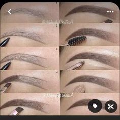 2016 Brows Tutorial, Ombre Eyebrows, Perfect Eyebrow Shape, Membentuk Alis, Bentuk Alis, Eyebrow Makeup Tutorial, Mekap Mata, Makeup Drawing, Eyebrow Makeup Tips