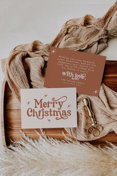 A set of personalized Christmas cards designed for families, showcasing festive typography and heartfelt holiday messages.