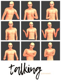 an animated man with different facial expressions and gestures for talking to someone on the phone