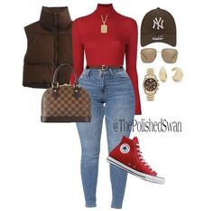 Birthday Brunch Party Outfit, Red Converse Outfit Black Women, Jeans And Tennis Shoes Outfit, Mother’s Day Outfit, Wearing Vs Styling Outfits, Weekend Outfits For Women, Baddies Outfits, Outfit Choices, Personal Things