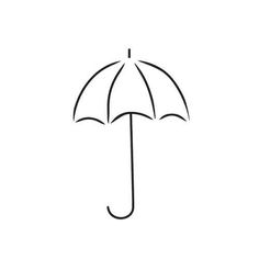 an umbrella that is black and white on a white background