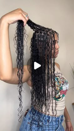 Boho Goddess Braids Medium, Boho Goddess Braids Styles, Hairstyles For Boho Knotless Braids, Bohieman Knotless Box Braids Medium, Styles For Boho Braids, Boho Knotless Braids Styles Ideas, Straight Boho Braids, Human Hair Boho Braids, Hip Length Knotless Braids