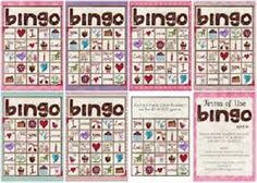 four different images of the word bingo