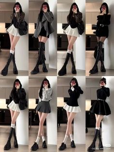 Trendy Asian Outfits, Korean Style Fall Outfits, South Korean Fashion Street Styles, Douyin Outfits Casual, Kpop Idol Outfits Casual, Kpop Inspired Outfits Casual, Fall Korean Outfits, Appropriate School Outfits, Korean Women Outfits