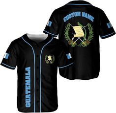 PLEASE READ! IMPORTANT ANNOUCEMENT! CUT - OFF DATE: 2024 - 12 - 11 All the orders are placed after 12 - 11 may be not arrived before Christmas!  Order now to receive your order before Christmas! ❤ Special Guatemala Baseball Jersey Shirt for Guatemala - Unique personalized 3D shirt gifts for Guatemala. Remind your lover of you every time they see this cool baseball jersey shirt. This personalized name baseball jersey shirt 3D will be a great Father's Day Gift, Mother's Day, Christmas Gift, Birthd Customizable Cotton Crew Neck Jersey, Customizable Streetwear Tops For Baseball Season, Customizable Casual T-shirt With Baseball Collar, Casual Tops With Custom Print And Baseball Collar, Jersey Crew Neck Tops With Name Print, Customizable Cotton Short Sleeve Baseball Jersey, Customizable Cotton Tops With Baseball Collar, Black Pre-shrunk Top With Baseball Collar, Customizable Short Sleeve Jersey Tops