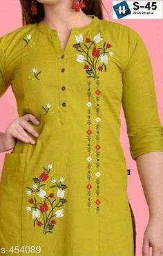 Krhai Design Dress, Handpainted Kurtis, Frock Drawing, Tassels Fashion Clothing, Fabric Paint Shirt, Arte Aesthetic, Hand Embroidery Dress