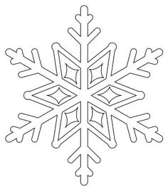 a snowflake is shown in black and white