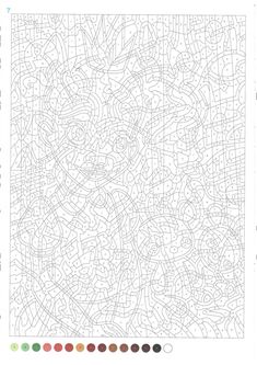 a coloring page with different colors and shapes