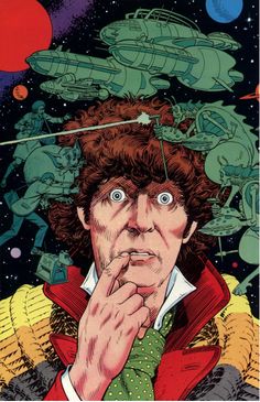 the cover to doctor who is looking at something