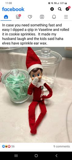 an elf is sitting in front of a bowl of green slims and the caption reads, i'm not sure you need something fast and easy to say