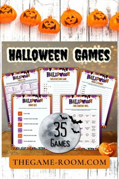 halloween games for kids with pumpkins and bats