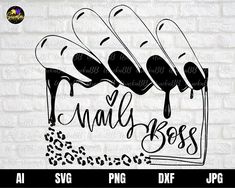 Nail Tech Tattoo, Nail Tech Svg, Nails Svg, Tech Tattoo, Nail Signs, Nail Quotes, Vinyl Window Decals, Different Nail Shapes, Popular Nail Designs