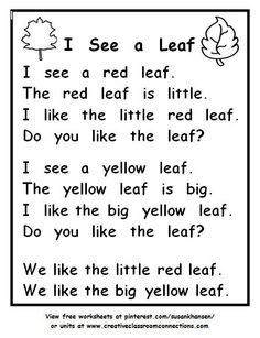 a black and white poem with the words i see a leaf, red leaf, like the