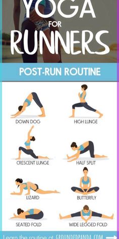 a woman doing yoga poses for runners with the text, how to do yoga for runners post