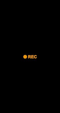 an orange rec logo is shown on a black background with the word rec below it