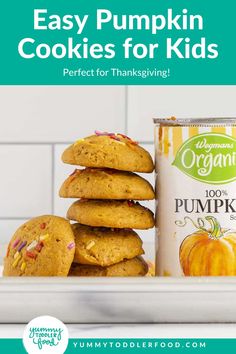 These Soft Pumpkin Cookies are soft and delicious, and they almost melt in your mouth. They take only 20 minutes to make and are perfect for Thanksgiving or winter holidays—or any time you have a craving. Healthy Pumpkin Bars, Vegan Butter Substitute, Pumpkin Cookies Easy, Fun Holiday Food, Easy Gingerbread Cookies, Soft Pumpkin Cookies, Homemade Pumpkin Puree, Holiday Foods