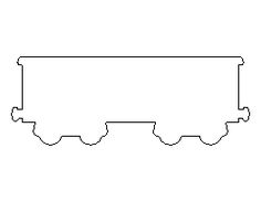 a line drawing of a train car