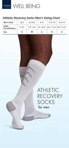 Helps reduce lactic acid buildup; Comfortable and easy to put on and take off; drirelease yarns provides moisture wicking and odor control; No compression in heel and instep for ease of donning; BEST SUITED FOR Tired, heavy, restless, aching legs; Post-workout recovery; Mild athletic activity; Walking Aching Legs, Workout Recovery, Post Workout Recovery, Recovery Workout, Calf Socks, Compression Socks, Lactic Acid, Post Workout, Mens Socks