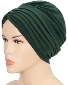 Green One Size Fits Most Headscarf, Woman Turban, Green Woman, Slouchy Hats, Turban Hat, Slouchy Hat, Bad Hair Day, Bad Hair, Protective Hairstyles